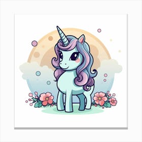 Cute Unicorn 200 Canvas Print