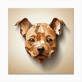 Minimalism, Staffordshire bull terrier head Canvas Print