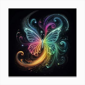 Neon colorfull wall art Canvas Print