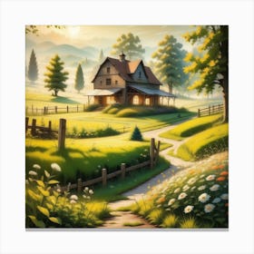 Farm In The Countryside 38 Canvas Print