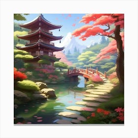 Japanese garden 1 Canvas Print