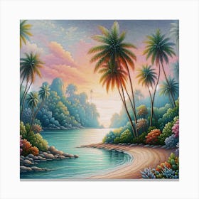Tropical landscape 10 Canvas Print
