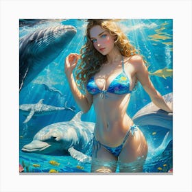 Mermaid jk Canvas Print