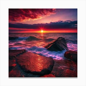 Sunset At The Beach 275 Canvas Print