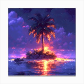 Lena1987 Tropical Island In The Background With An Isolated P 1cad8d5e E7f8 42a7 A44f D8a7a7139cfa 2 Canvas Print