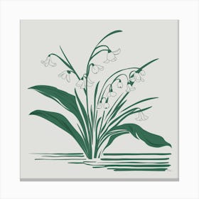 Elegant Simplicity Lily Of The Valley In Matisse Style 2 Canvas Print