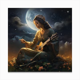 Woman With A Guitar Canvas Print