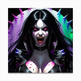 Vampire Warrior Girl Canvas Print