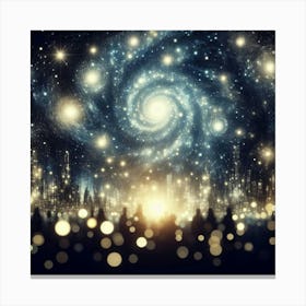 Galaxy And Starry Night Sky Canvas Print