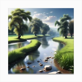 Peaceful Countryside River 2023 11 06t160905 Canvas Print