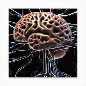 Brain With Wires 15 Canvas Print