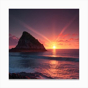 Sunset At The Beach 8 Canvas Print