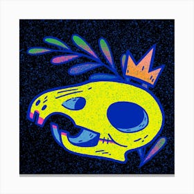 Chromadepth Rat Skull Canvas Print