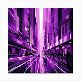 Purple Cityscape 3 Canvas Print