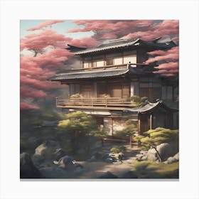 Asiatic Natural Japanese Home With Soft W Esrgan Canvas Print
