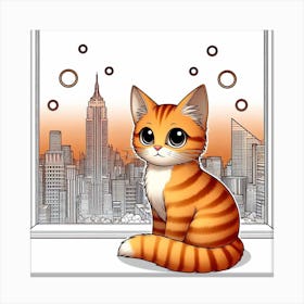 Orange cat 2 Canvas Print