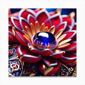 Flower in red Canvas Print