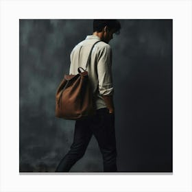 Man With A Backpack 1 Canvas Print