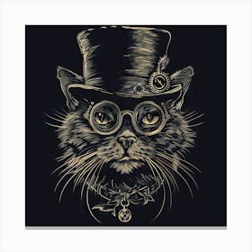 Steampunk Cat 40 Canvas Print