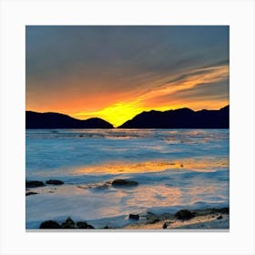 Sunset At The Beach Canvas Print