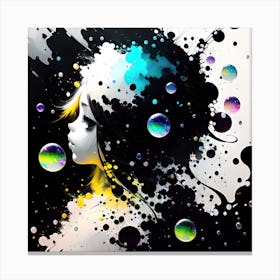 Girl With Bubbles Canvas Print