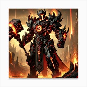 A Scene Showcasing The High Warden Of Magma, The M Canvas Print