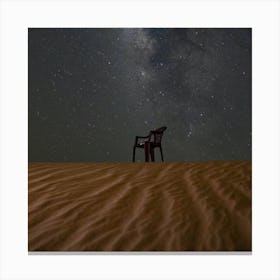 Chair In The Desert Canvas Print