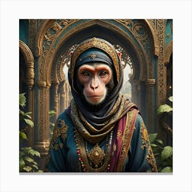 Persian Monkey In A Dress Canvas Print