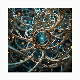 Genius, Madness, Time And Space 30 Canvas Print