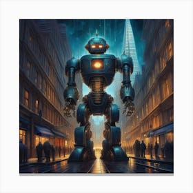 Robot City 8 Canvas Print