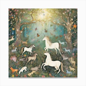 Creatures of the wood Canvas Print