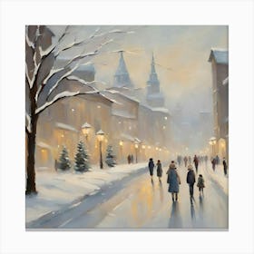 Winter Street Canvas Print