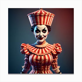 Female Circus Mime Canvas Print