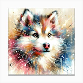 Husky Painting 1 Canvas Print