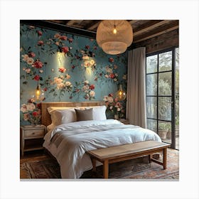 Floral Bedroom 1 Canvas Print