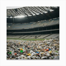 Garbage In A Stadium Canvas Print