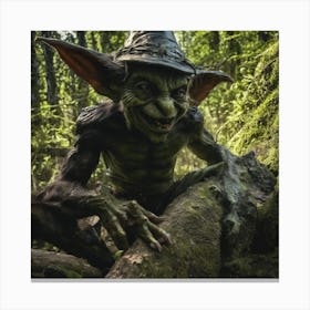 Troll In The Woods Canvas Print