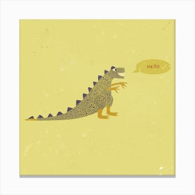 Hello Dinosaur Canvas Print