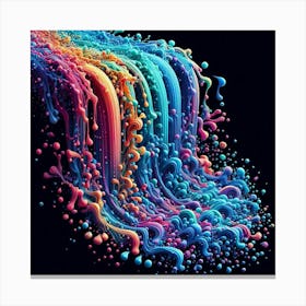 Colorful Paint Splashes Canvas Print