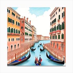 Venice Gondolas 7 Canvas Print