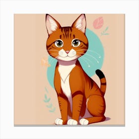 Cute Tabby Cat Canvas Print