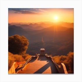 Sunset In The Mountains 22 Canvas Print