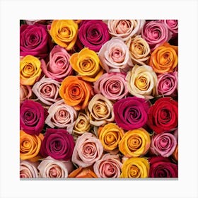 Colorful Roses Background 17 Canvas Print