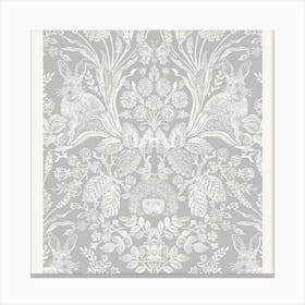 Grey And White Wallpaper Canvas Print