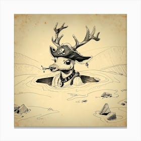 Pirate Deer Canvas Print