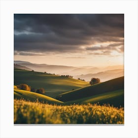 Sunset In The Hills 2 Canvas Print