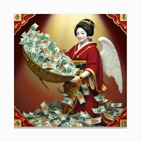 Chinese Money Angel2 Canvas Print