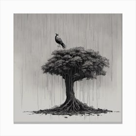 Bird On A Tree Canvas Print