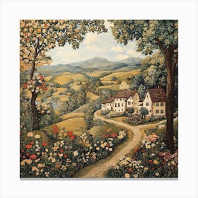 European Countryside Tapestry 15 Canvas Print