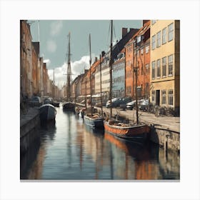 Copenhagen Art Print 1 Canvas Print